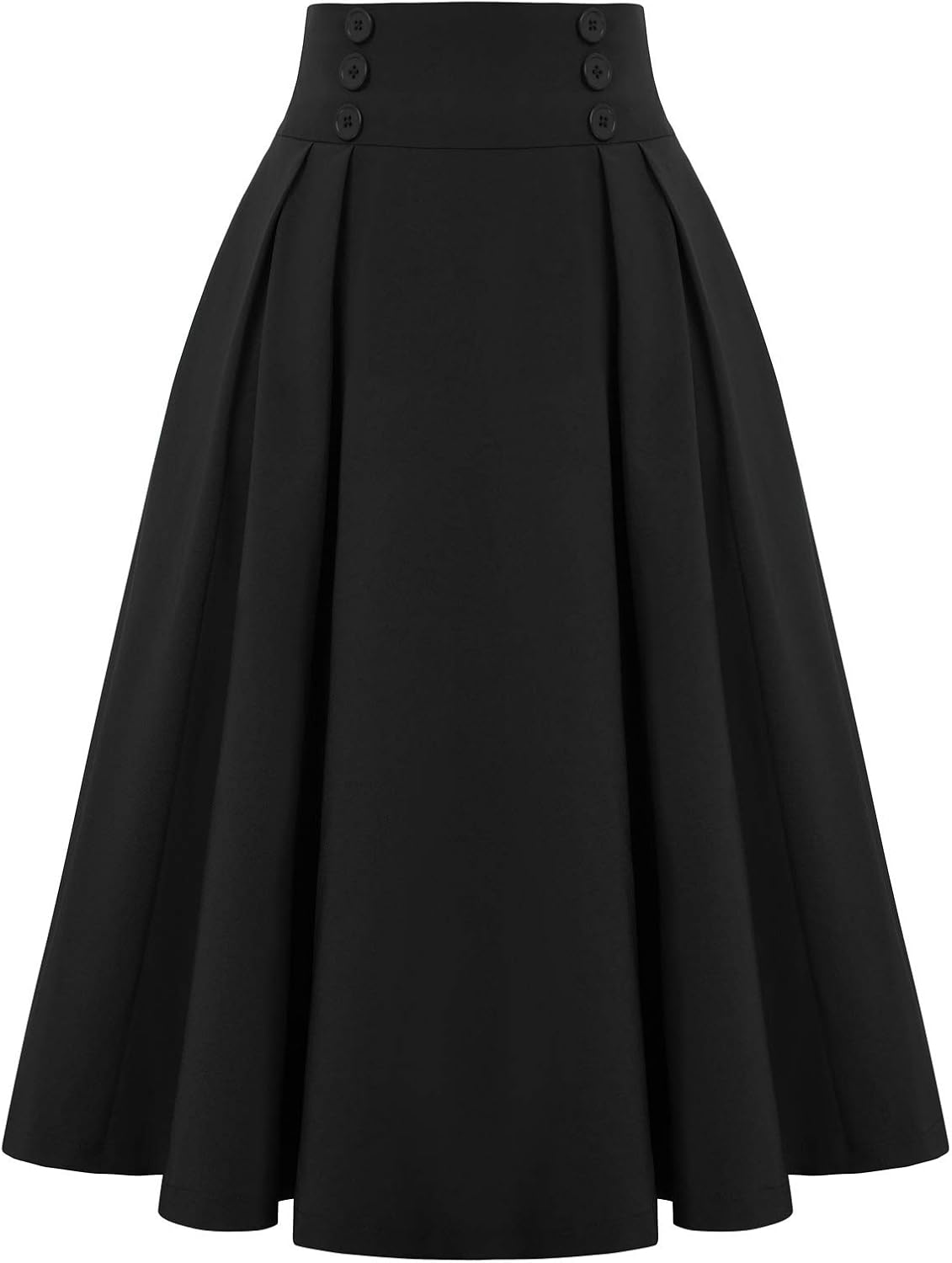 Belle Poque Stretch Midi Skirt with Pockets women's clothing with real, functional pockets