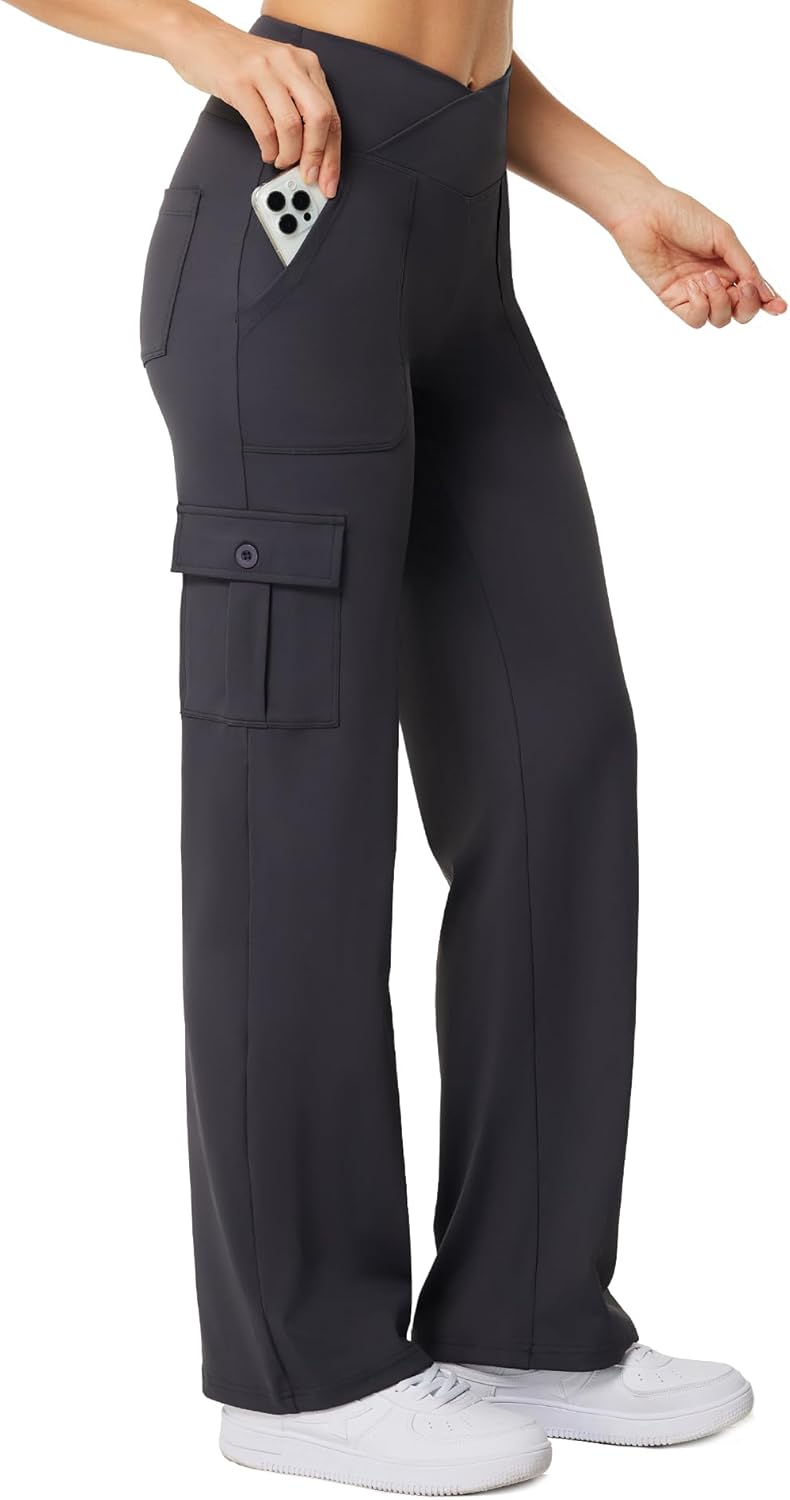 Casei 6-Pocket Wide-Leg Work Pants women's clothing with real, functional pockets