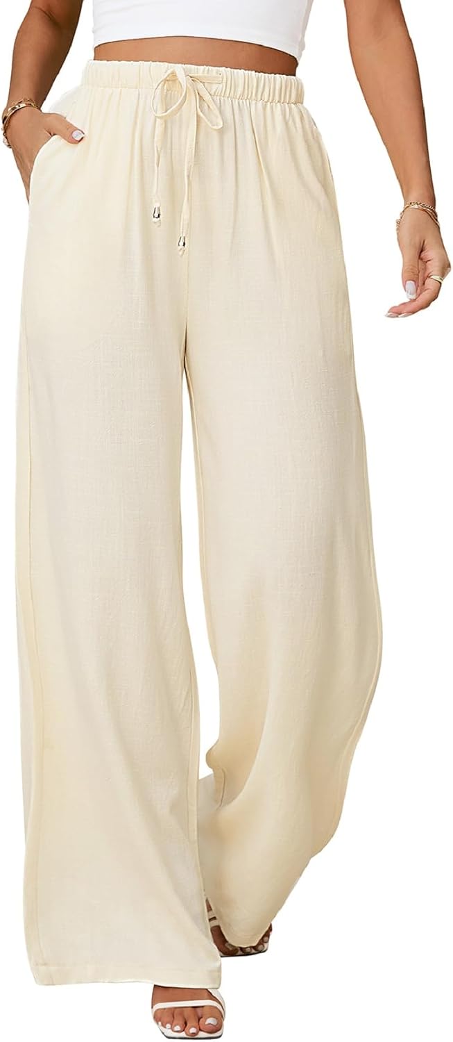 VXVGER Wide Leg Palazzo Pants women's clothing with real, functional pockets