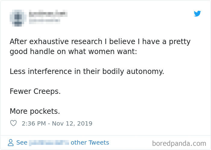 "I just want a dress with pockets" women's fashion frustration meme